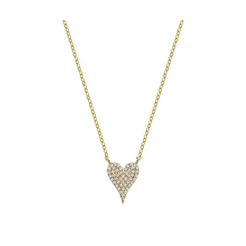 Pave Heart Diamond Necklace