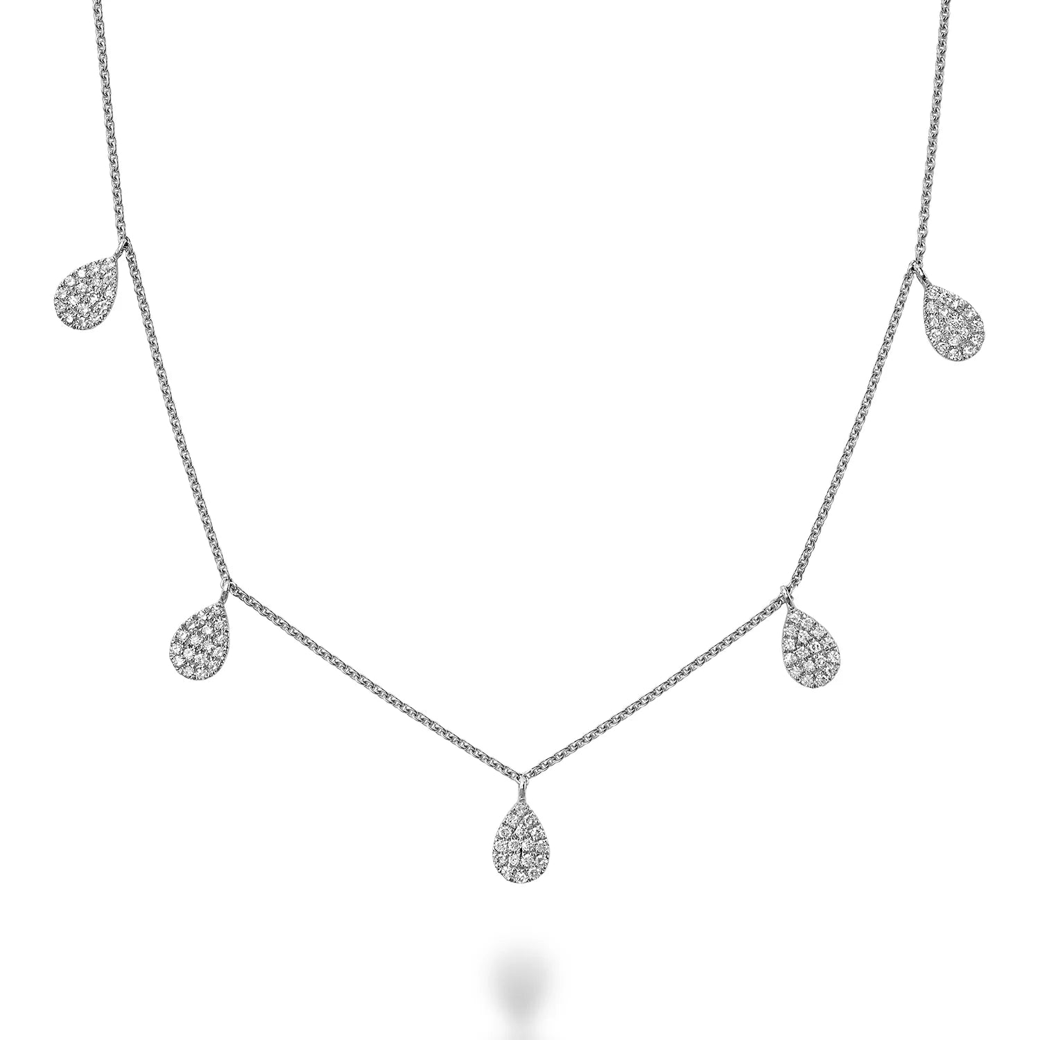 Pear Drop Pave Diamond Necklace