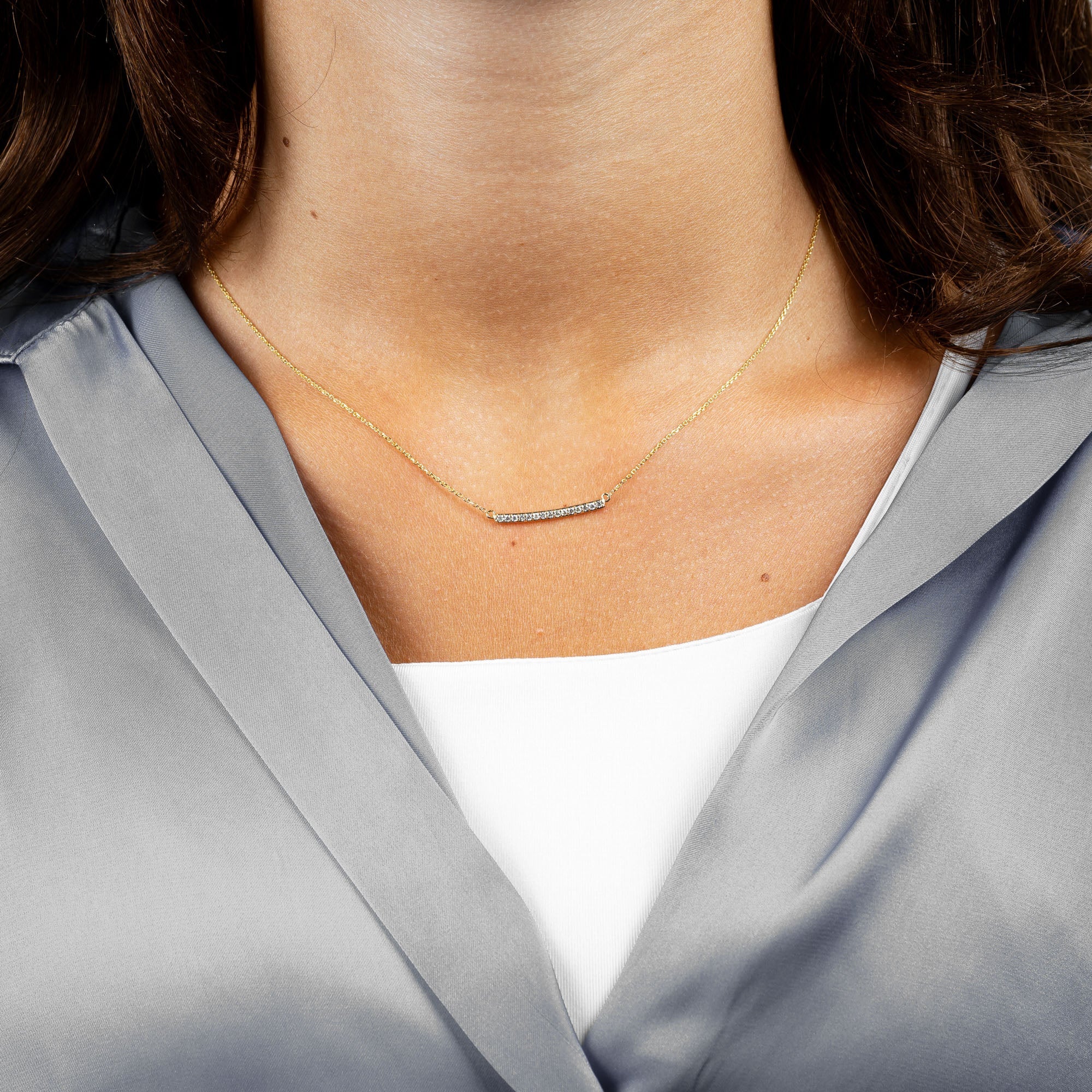 Diamond "Bar" Necklace