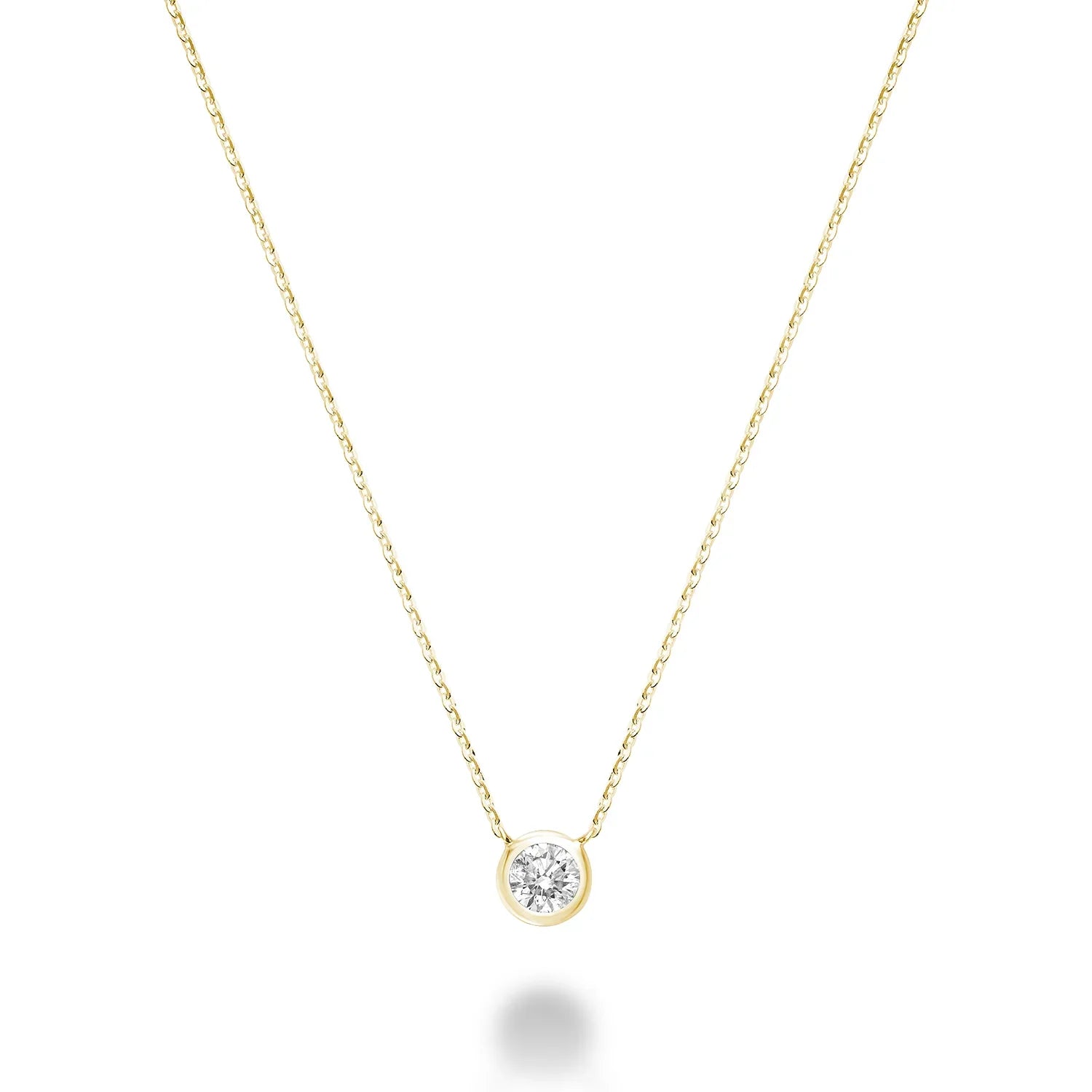 Lab Diamonds Bezel Necklace