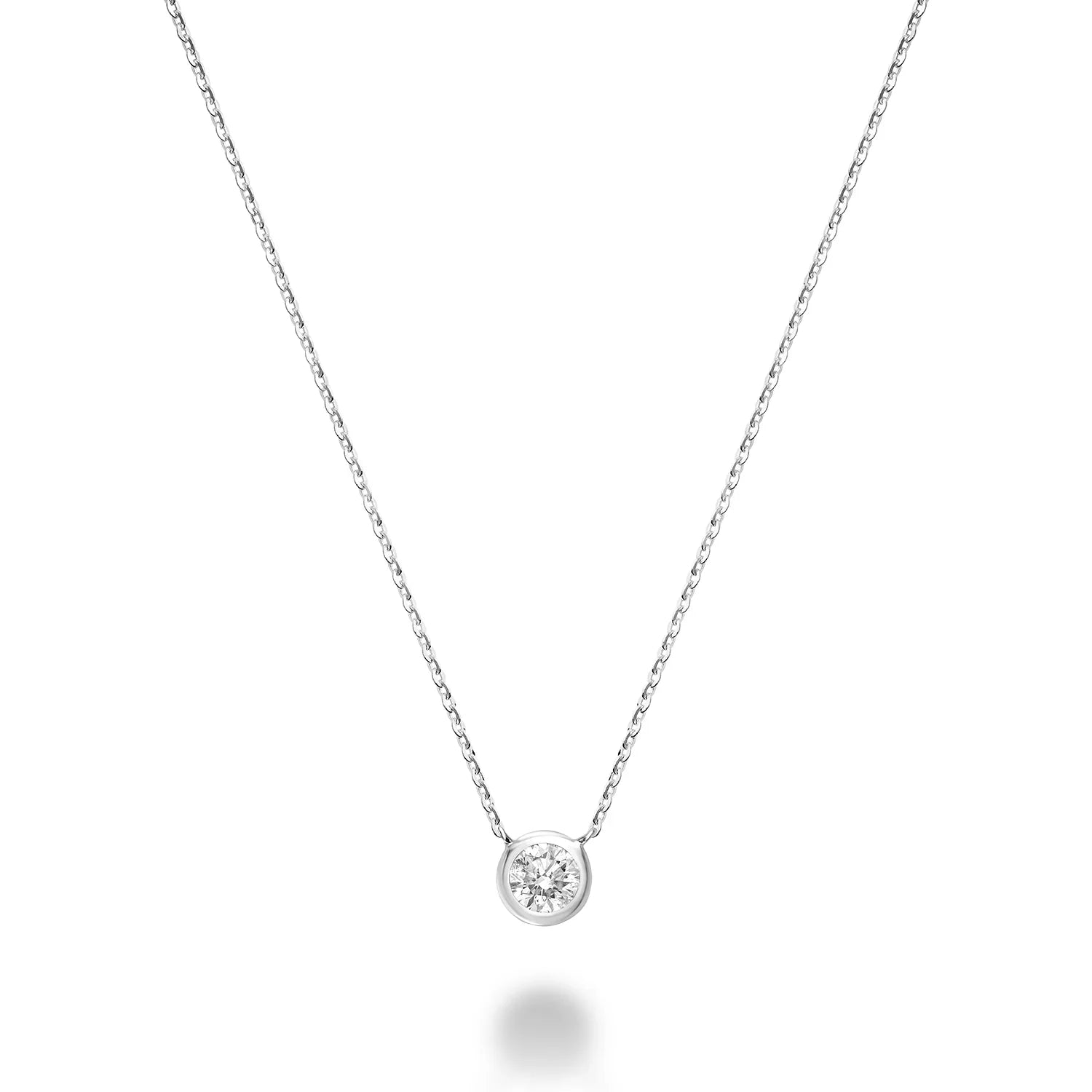 Lab Diamonds Bezel Necklace