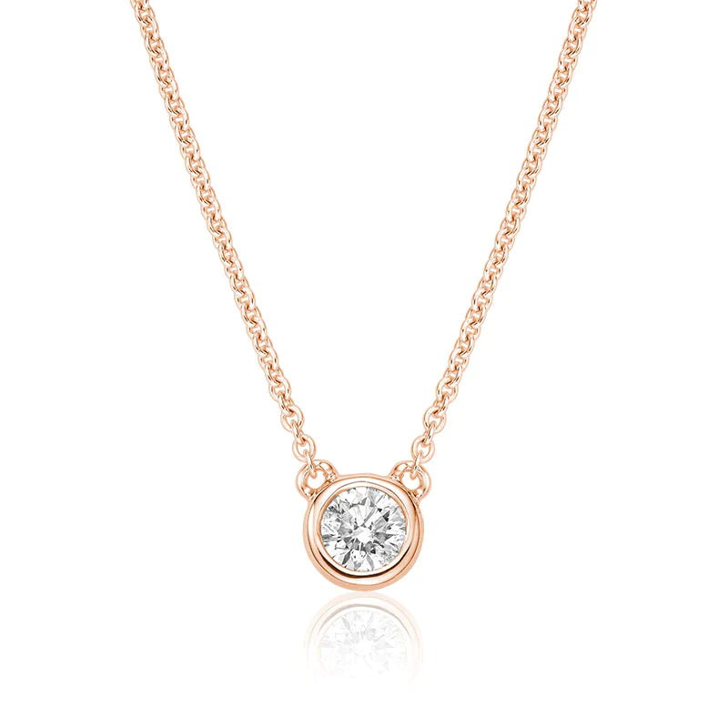 Lab Diamonds Bezel Necklace