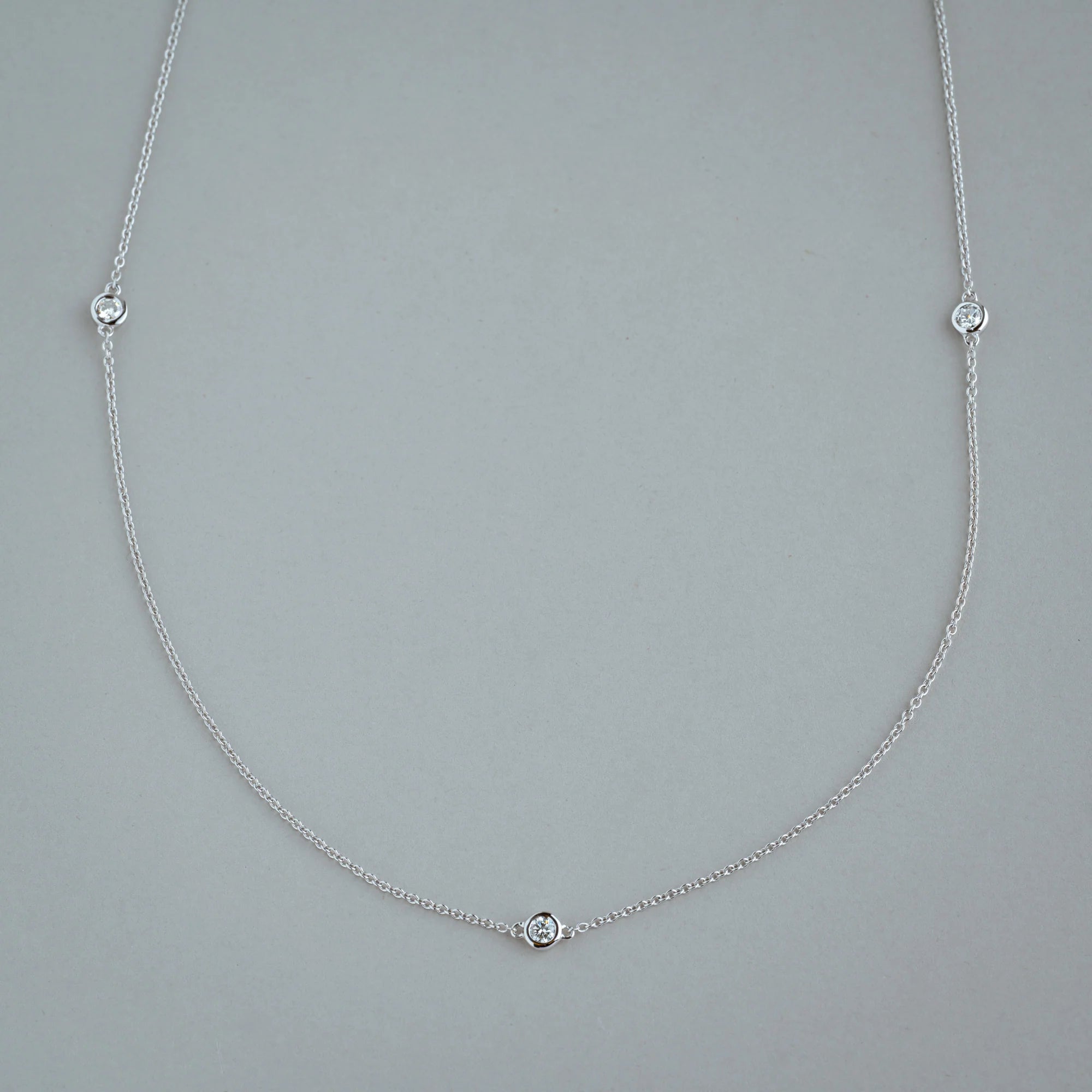 Diamond by the Bezel Necklace