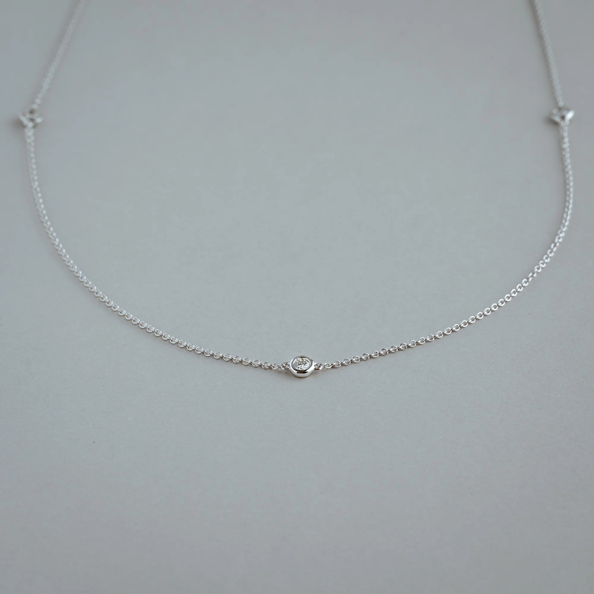 Diamond by the Bezel Necklace