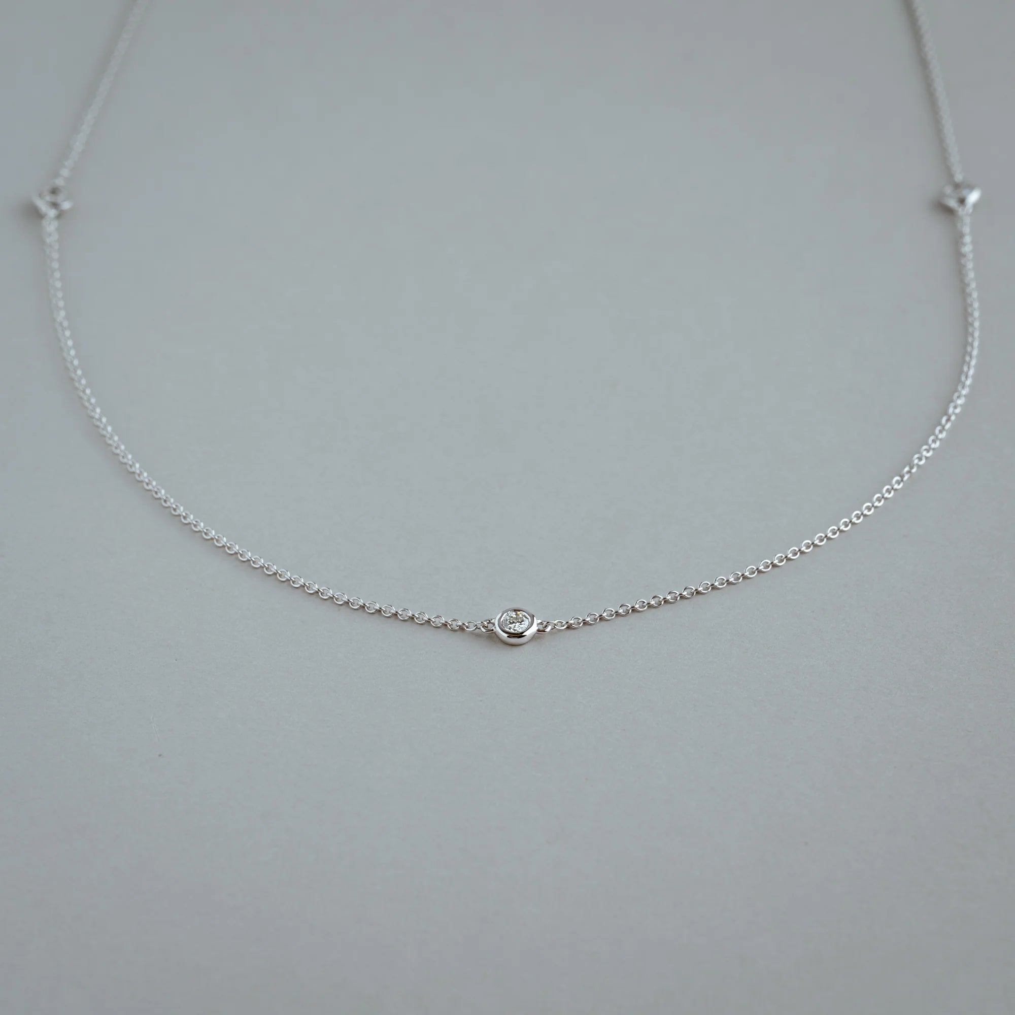 Diamond by the Bezel Necklace