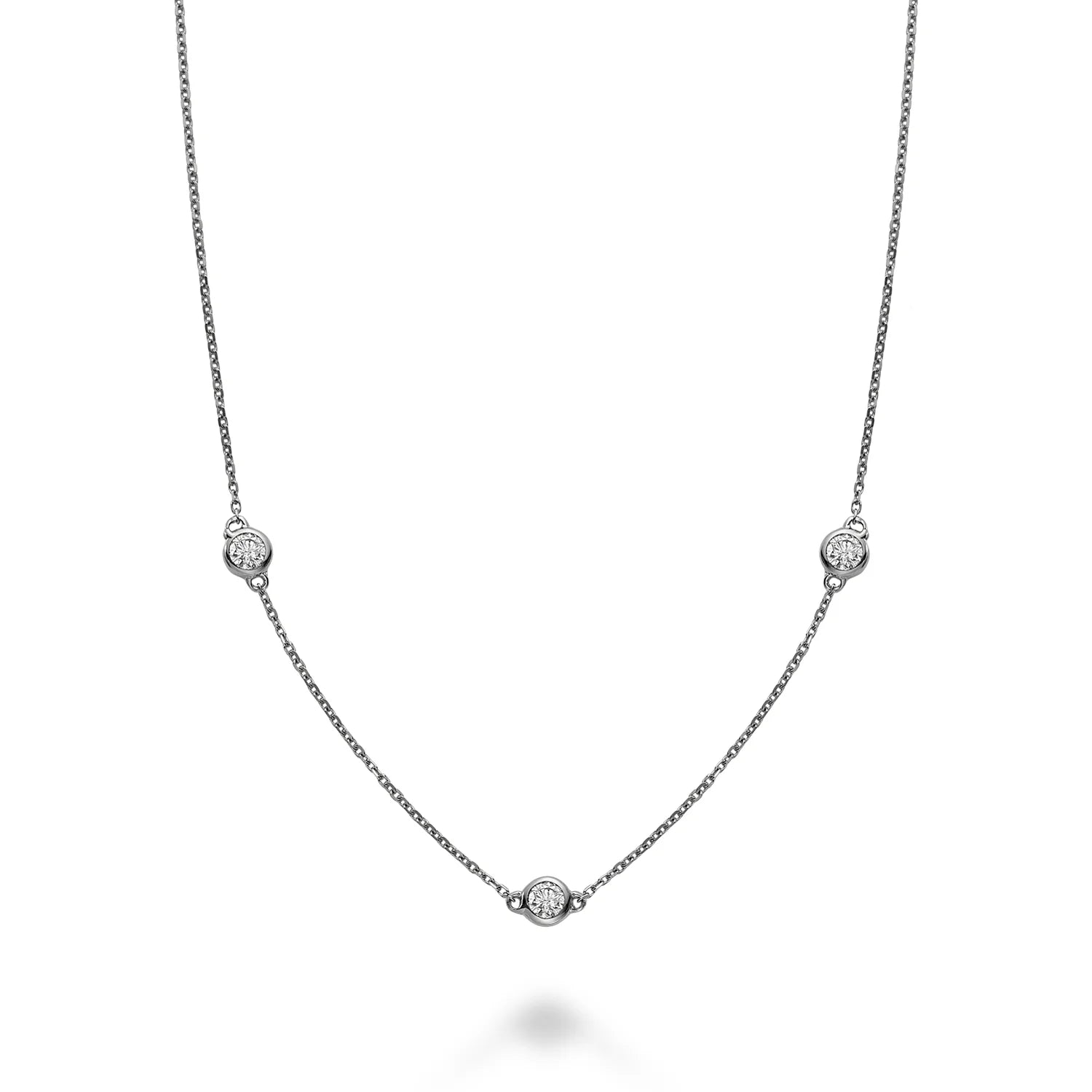 Diamond by the Bezel Necklace