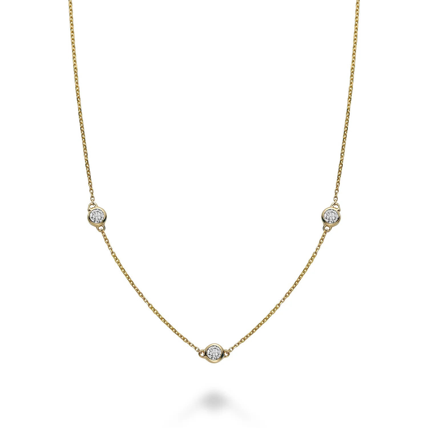 Diamond by the Bezel Necklace