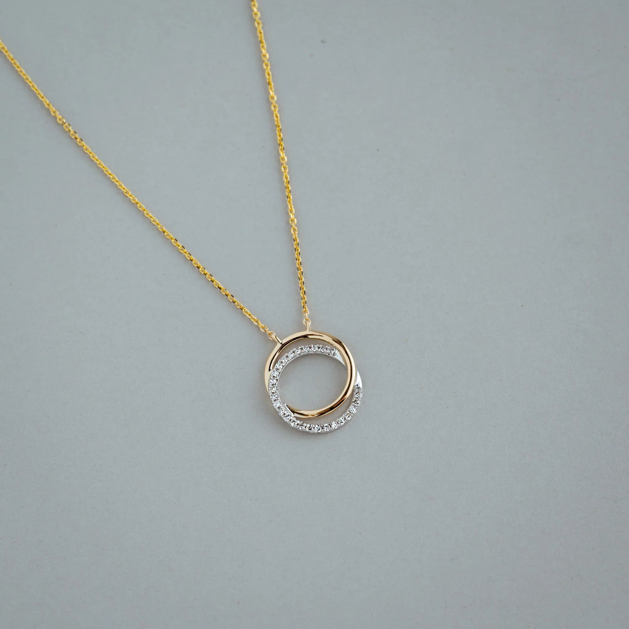 "Unity" Diamond Necklace In White Gold