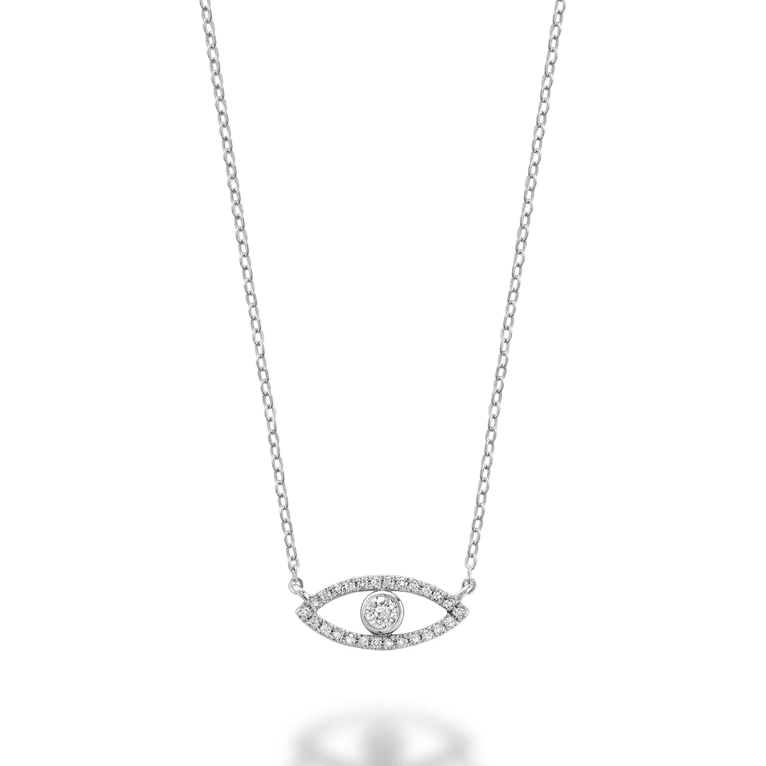 "Bezel Evil Eye" Diamond Necklace