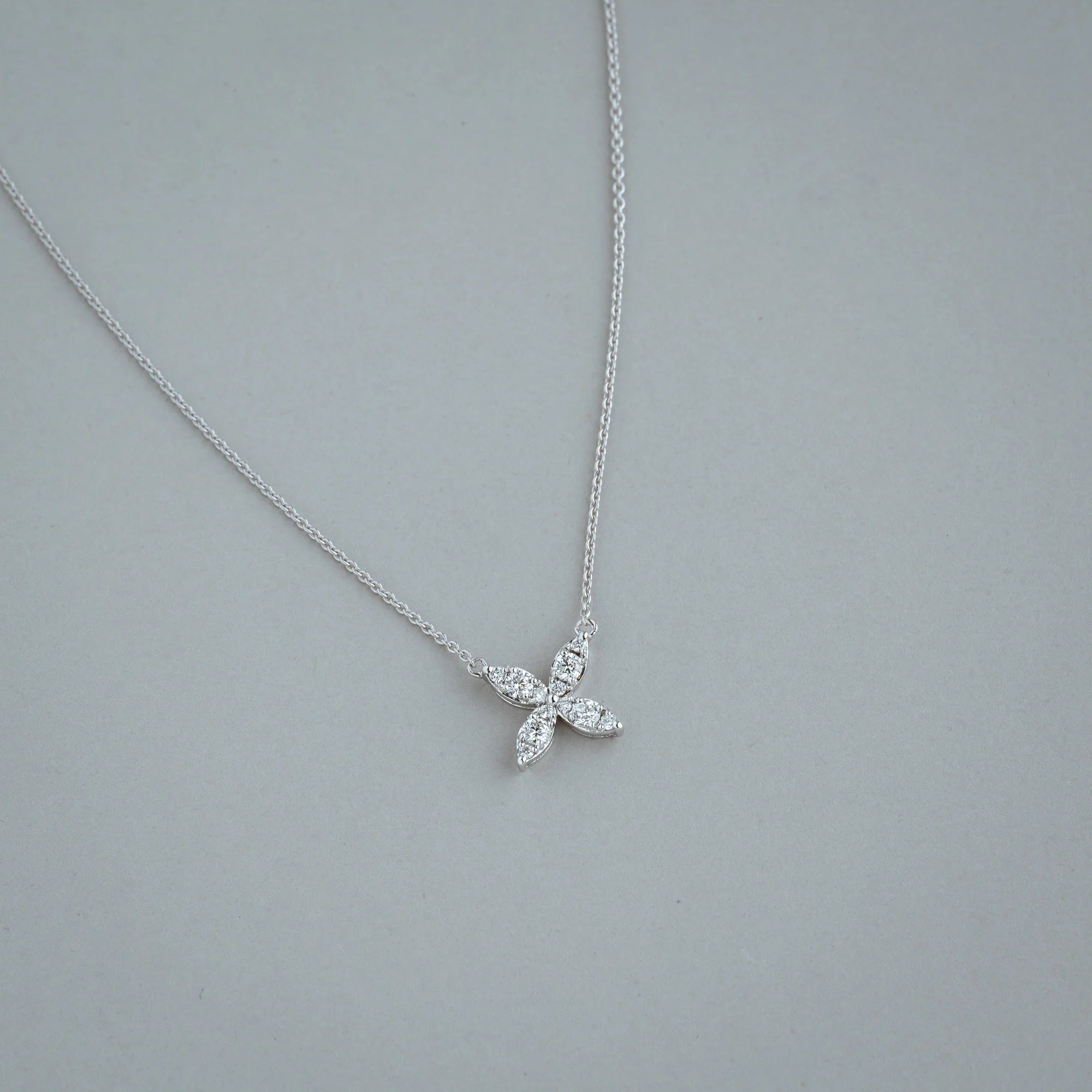 Marquise Flower Diamond Necklace