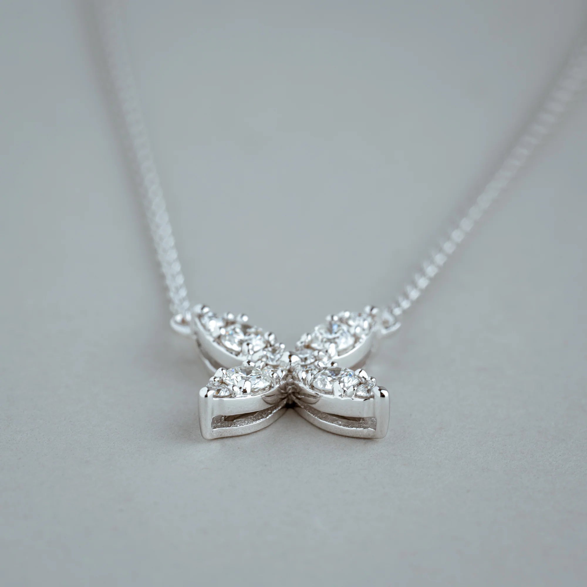 Marquise Flower Diamond Necklace