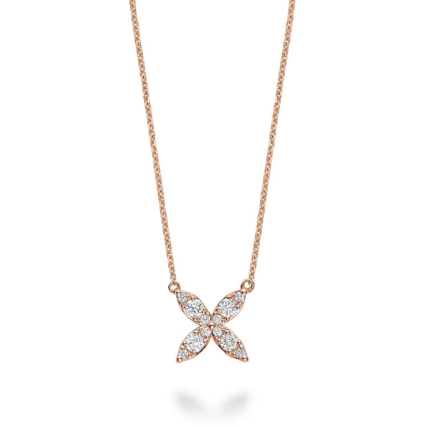 Marquise Flower Diamond Necklace