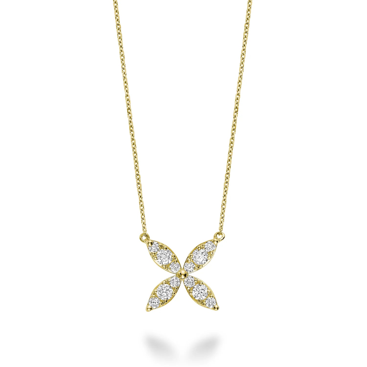 Marquise Flower Diamond Necklace