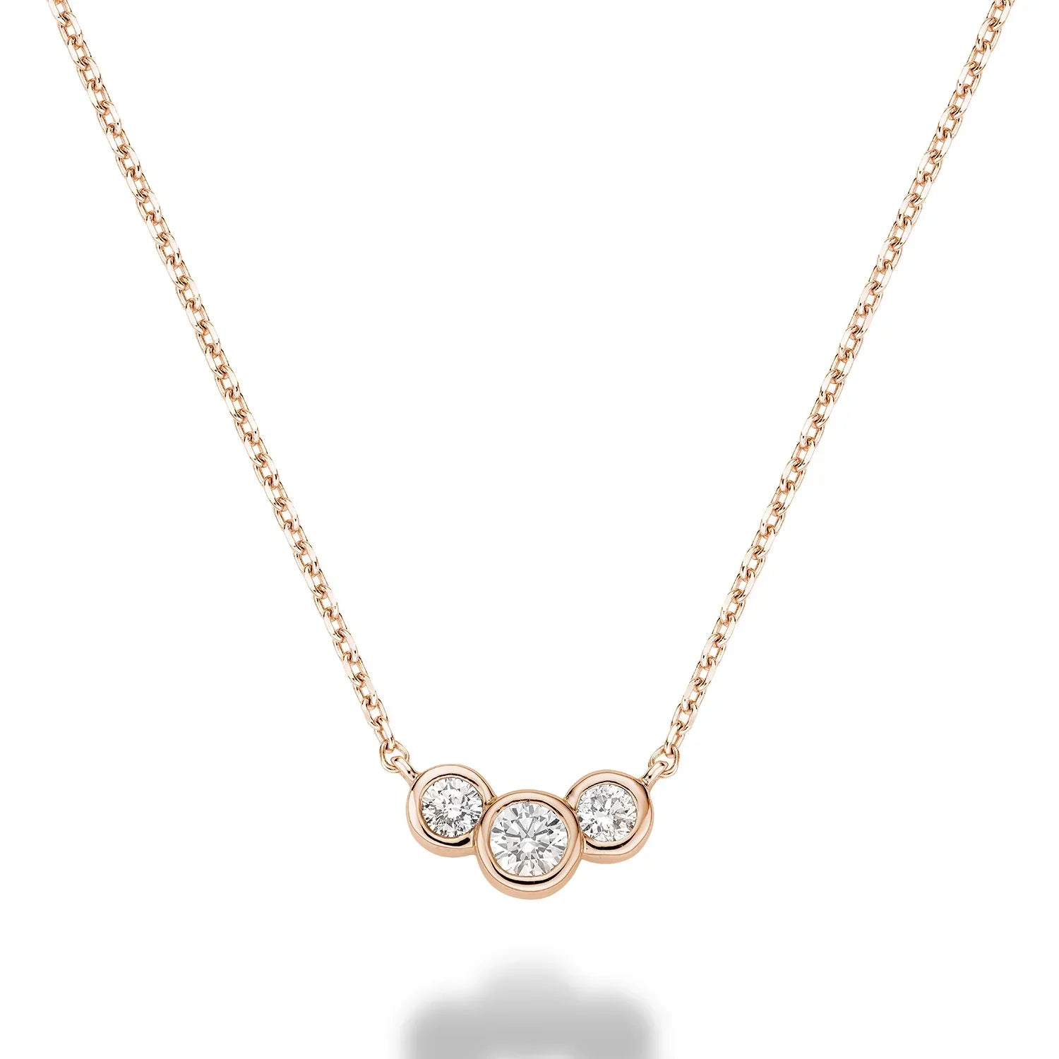 Lab Diamond Triple Bezel Necklace (1 Ct. Tw.)