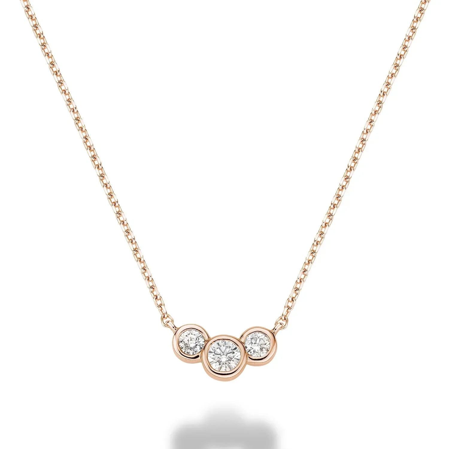 Lab Diamond Triple Bezel Necklace (1.50 Ct. Tw.)