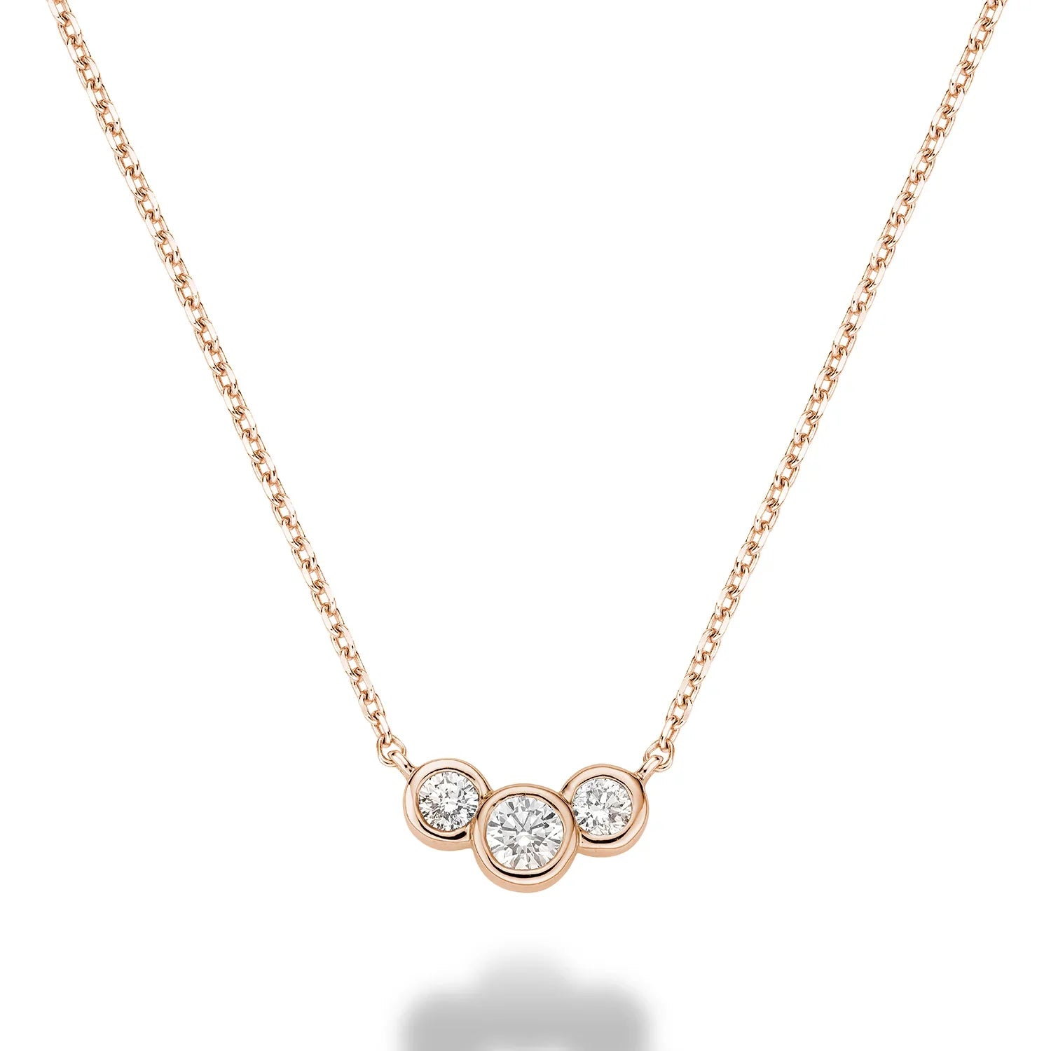 Lab Diamond Triple Bezel Necklace (0.50 Ct. Tw.)