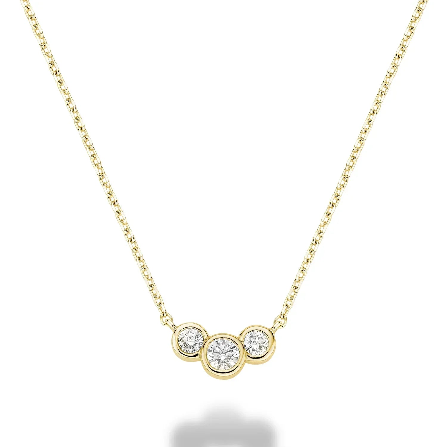 Lab Diamond Triple Bezel Necklace (1.50 Ct. Tw.)