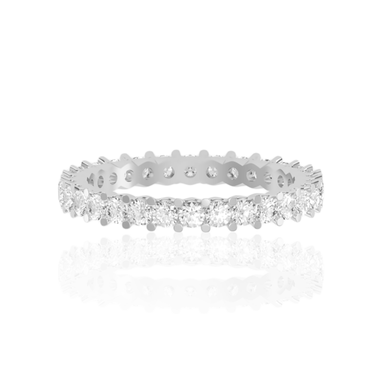 Trellis Eternity Diamond Ring (2Ct. Wt.) In White, Rose or Yellow Gold