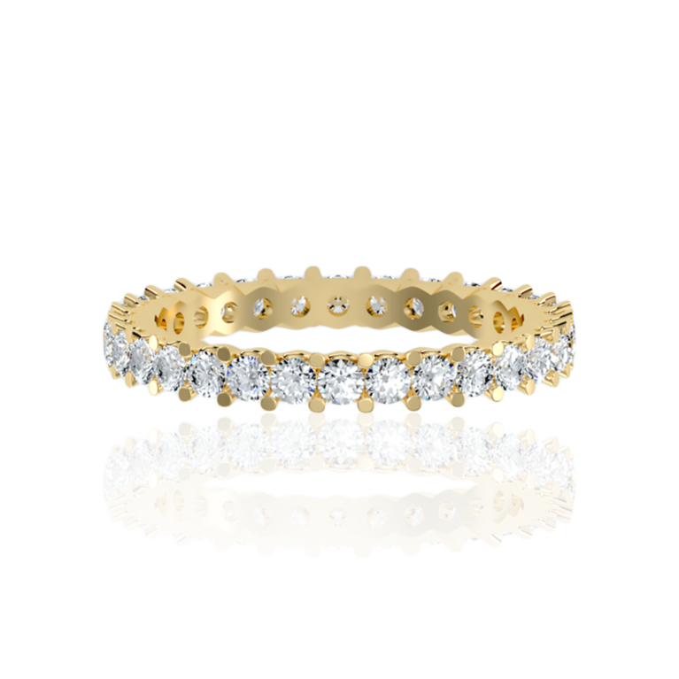 Trellis Eternity Diamond Ring (2 Ct. Tw.) in Yellow, Rose or White Gold