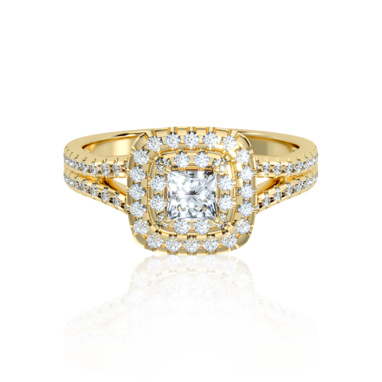 Princess Halo Diamond Ring (0.88 Ct. Tw.)