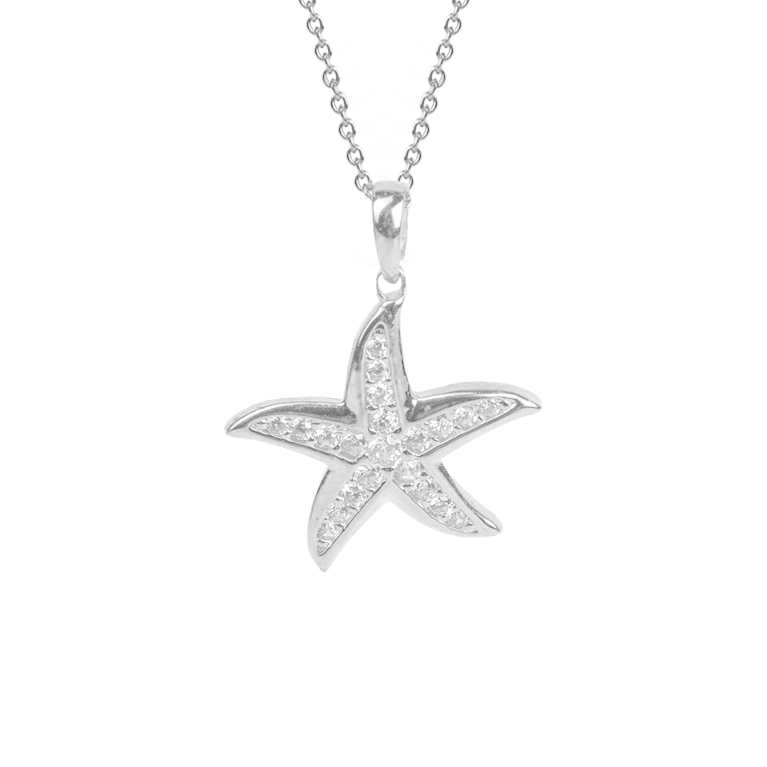 10 k Gold Starfish CZ