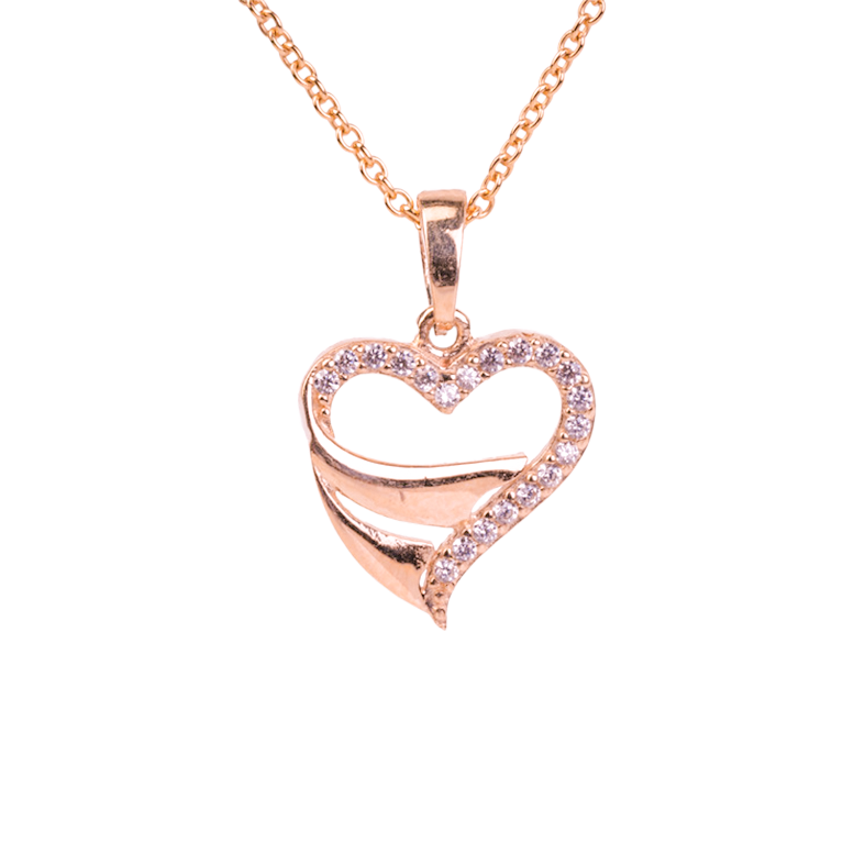 10k Rose Gold Heart Pendant