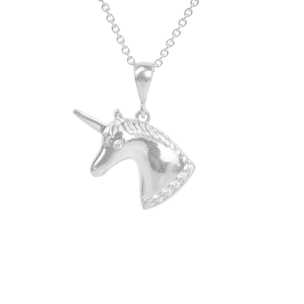 Unicorn In White 10k Gold