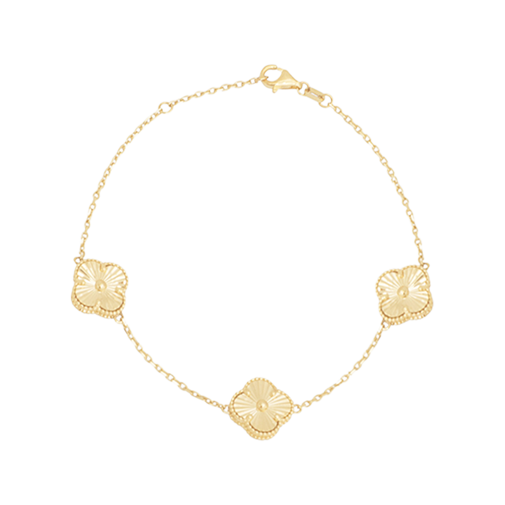 Triple Clover Gold Bracelet