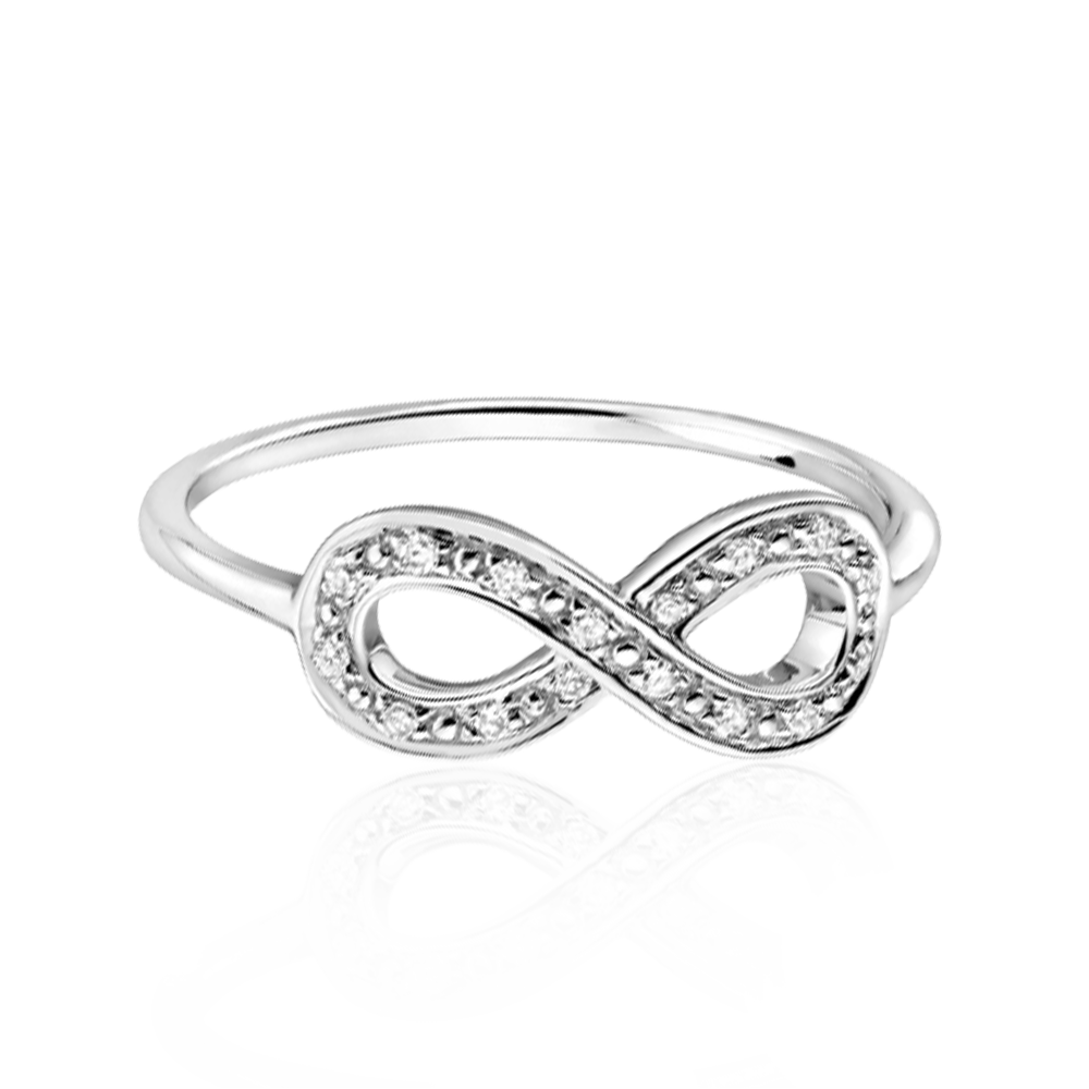 Diamond Infinity Ring In White Gold