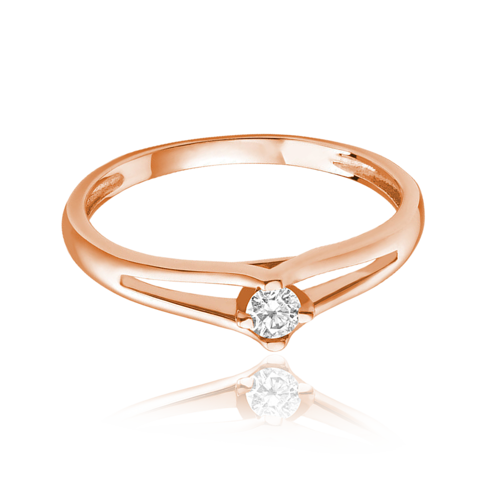 Split Shank Solitaire Diamond Ring