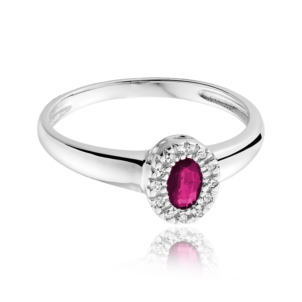 Oval Rose Topaz & Diamond