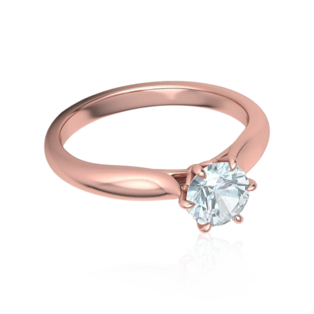 "Harmony Solitaire" Engagement Ring "Lab-Grown Diamond"