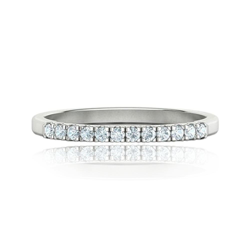 Stackable 12 Diamonds Eternity Band – OriAmore