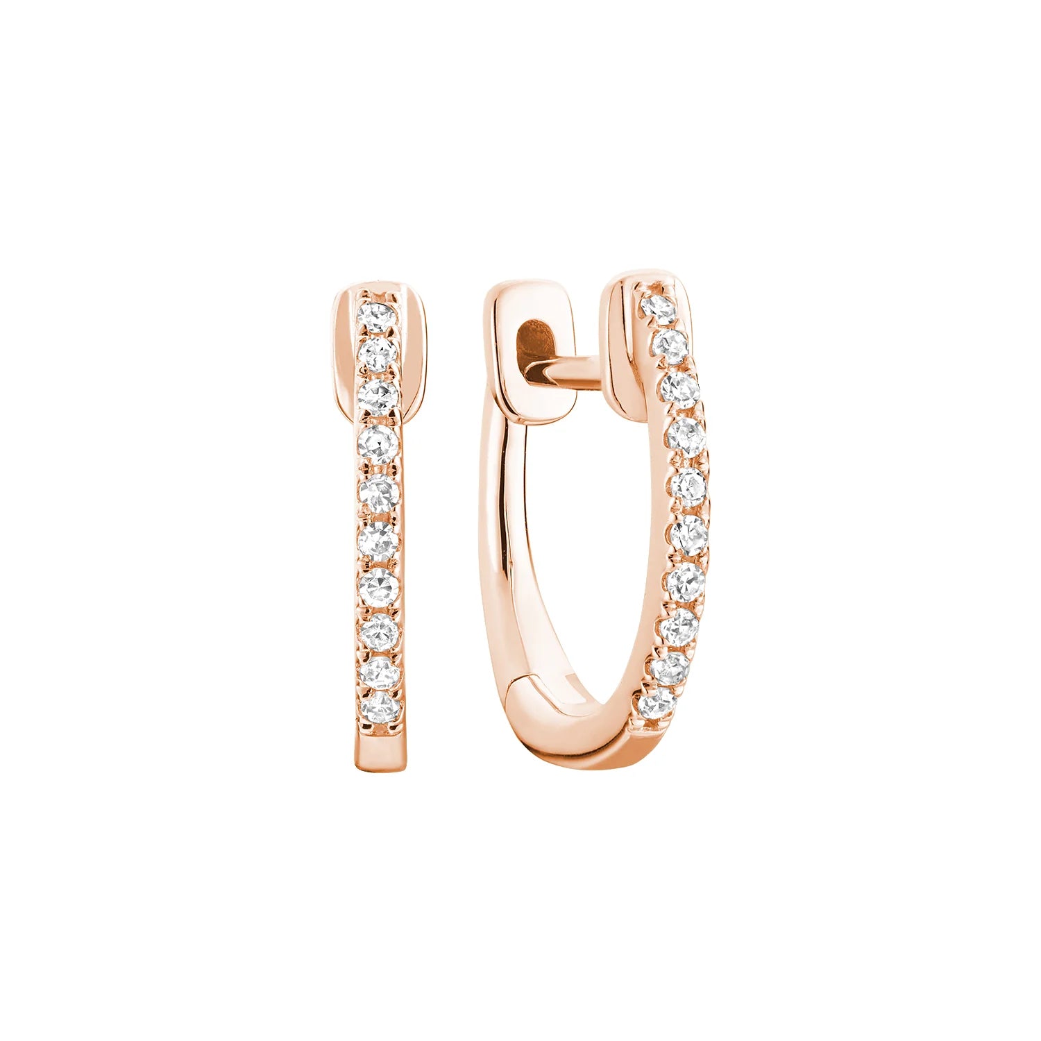 Diamond Huggie Earrings