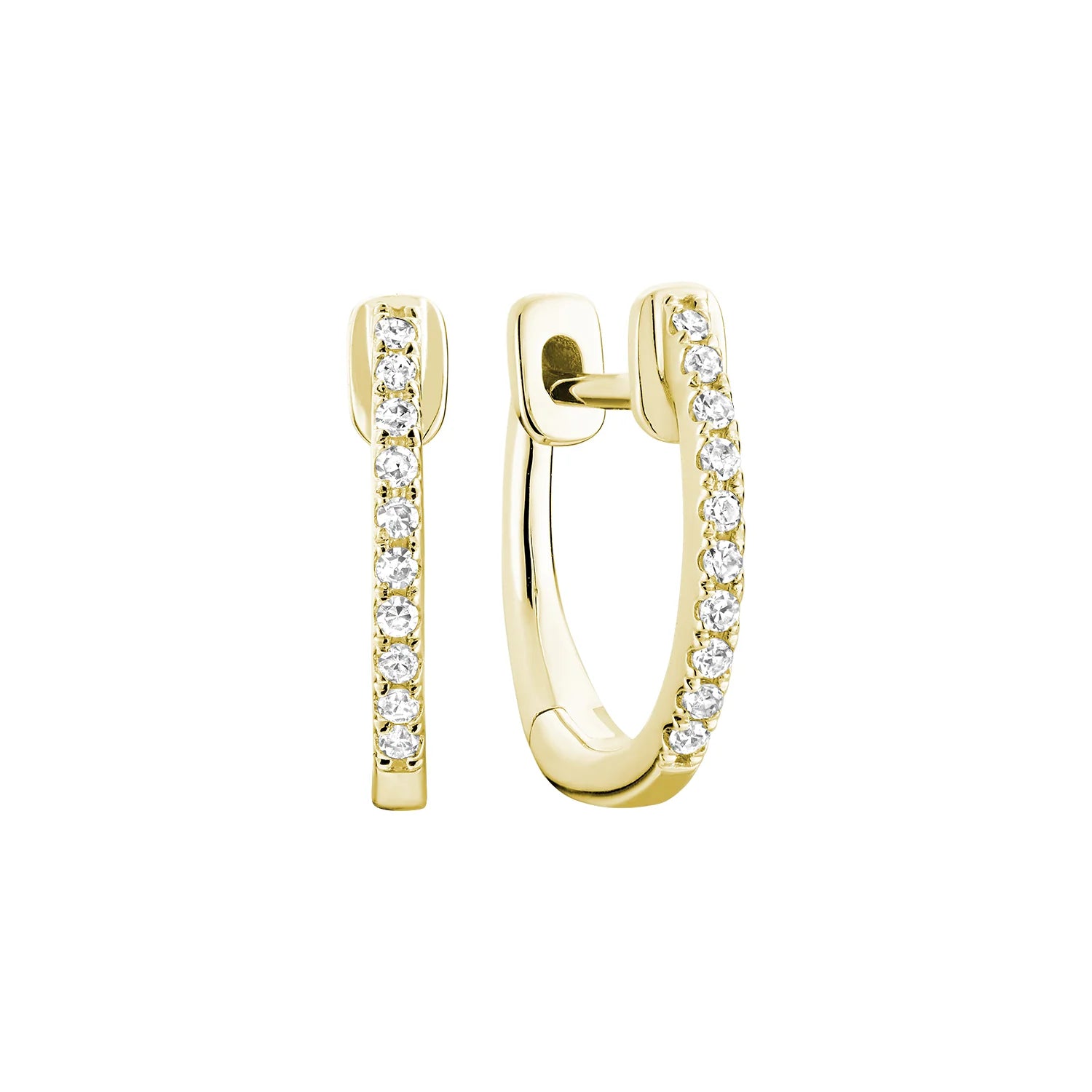 Diamond Huggie Earrings