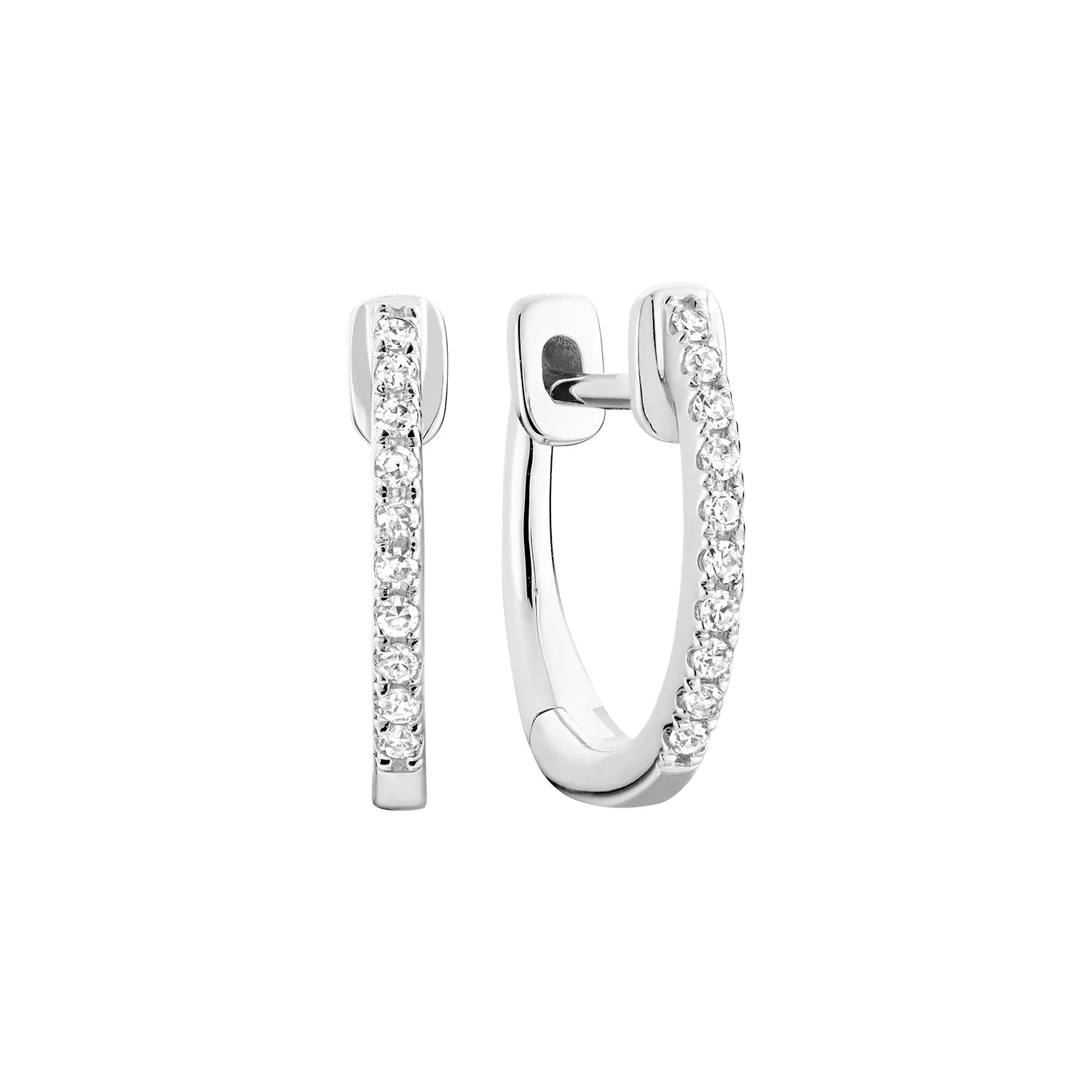 Diamond Huggie Earrings