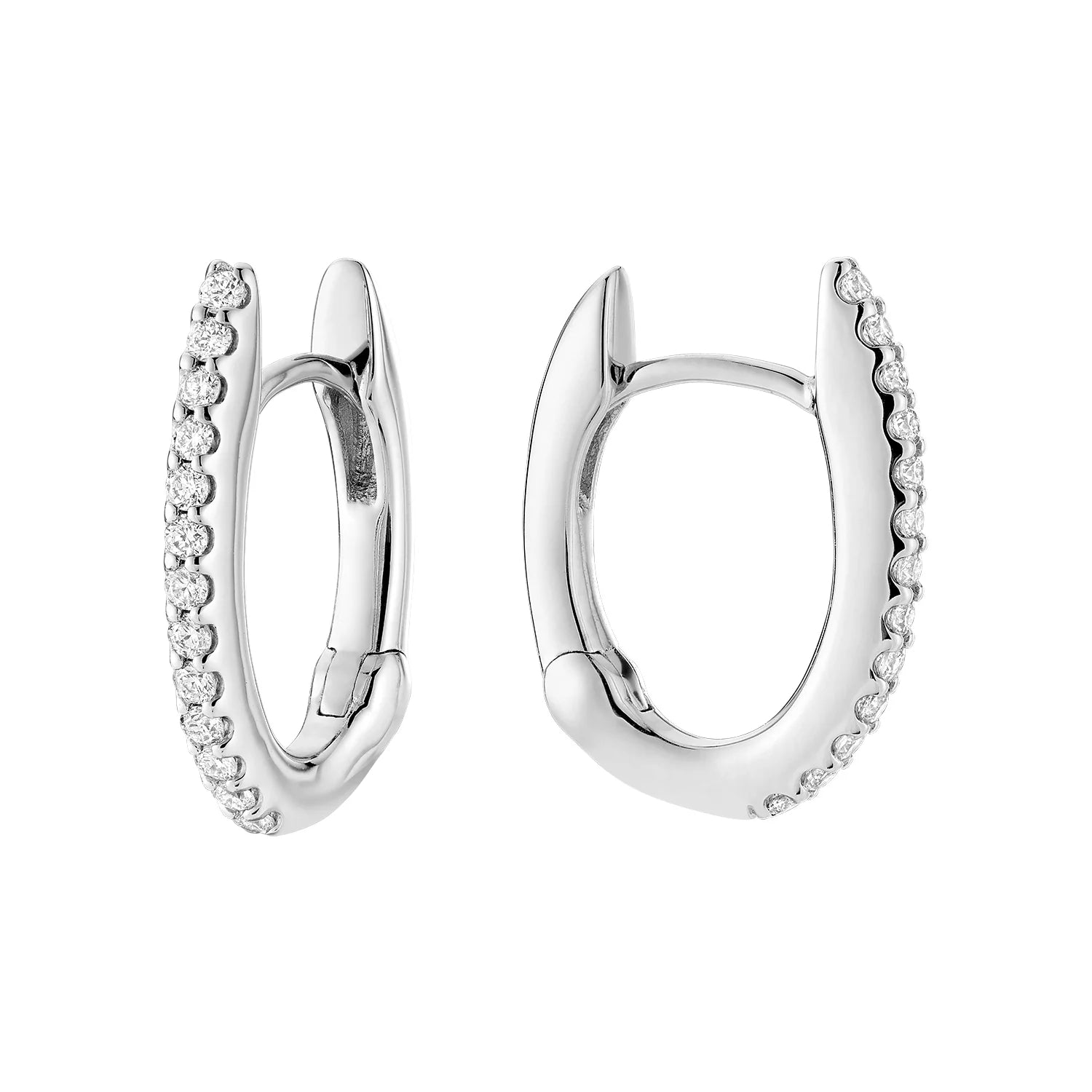 Diamond Huggie Earrings