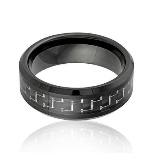 "Midnight Vanguard" Tungsten Men's Ring 8mm