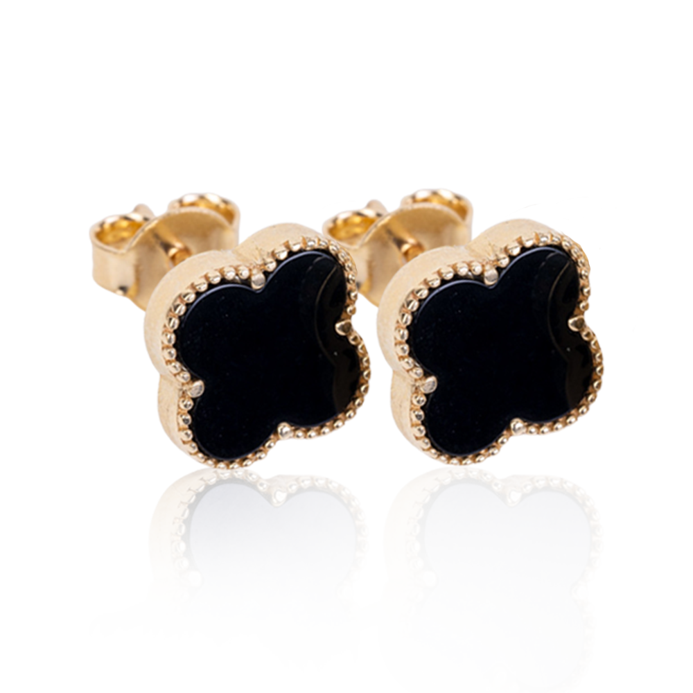 Onyx Clover Earrings – OriAmore