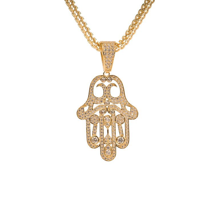 Stunning Hamsa In Yellow Gold