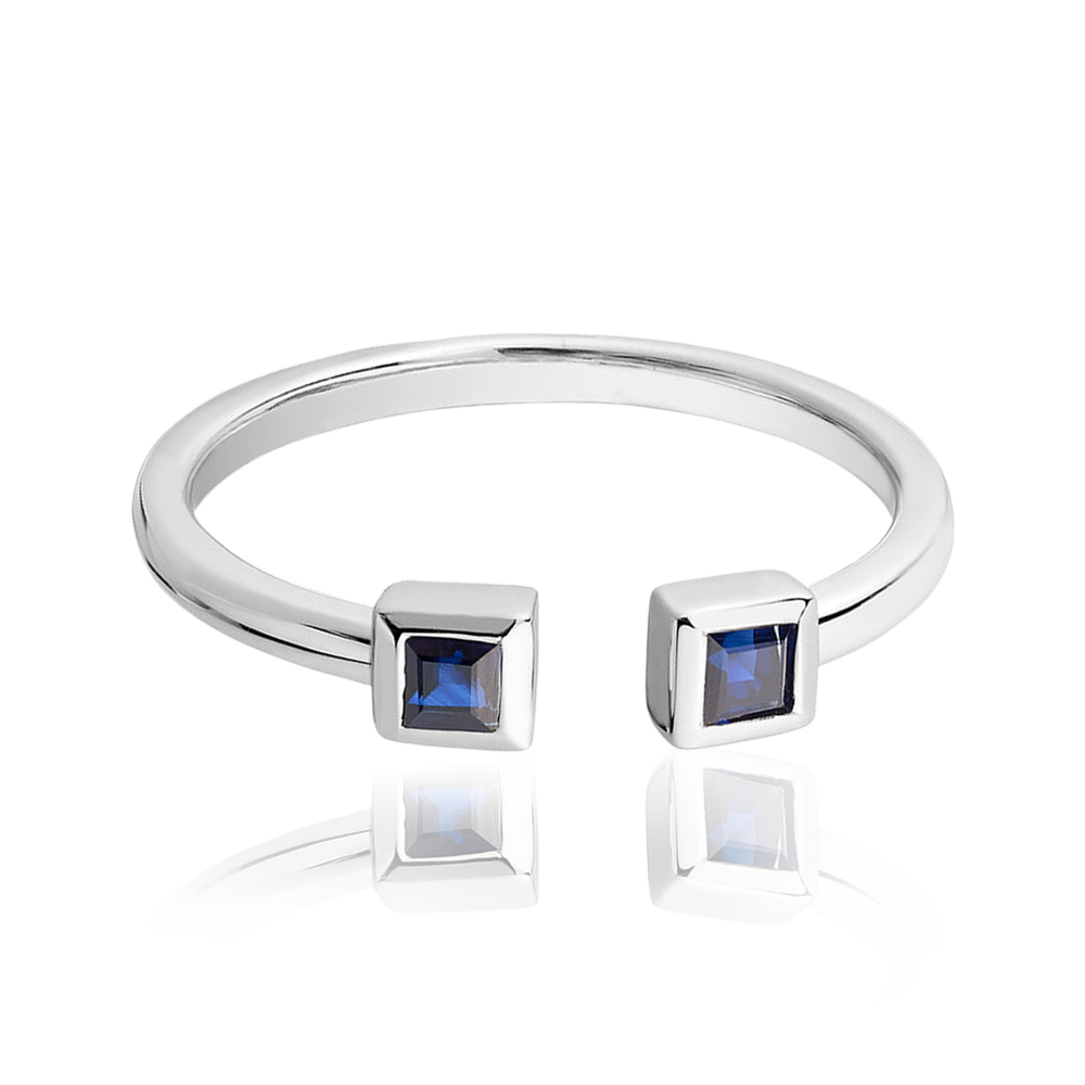 "Toi et Moi Princess" Blue Sapphire