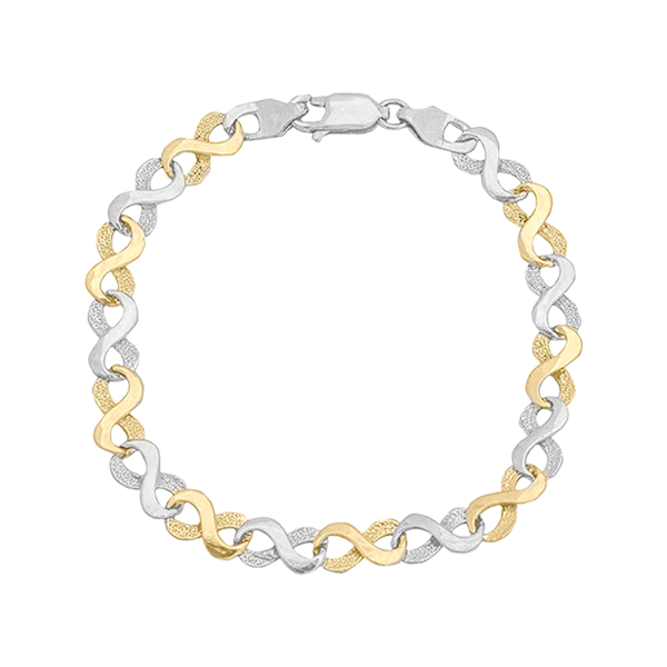 Infinity Galore 2-Tone Gold Bracelet