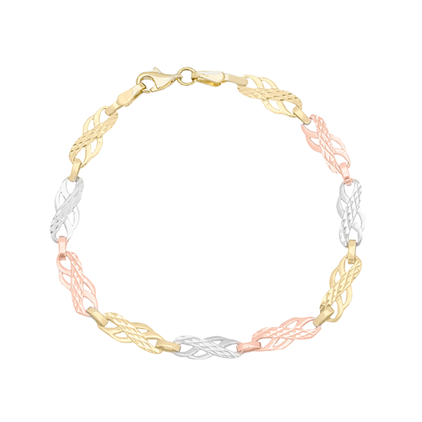 Fancy & Modern 3-Tone Bracelet