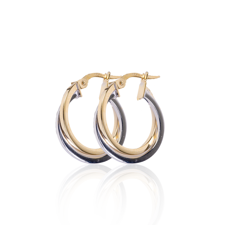 2-Tone Hoop Earrings