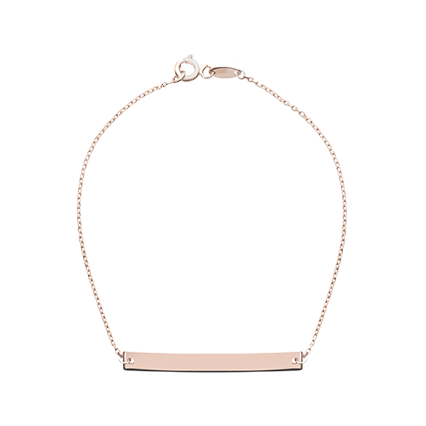 Nameplate Bracelet In Rose Gold