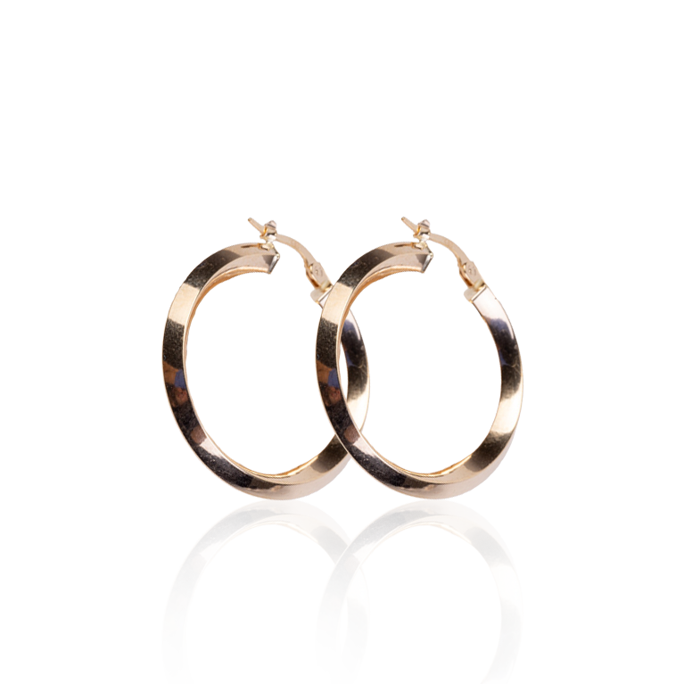 Yellow Gold Hoops