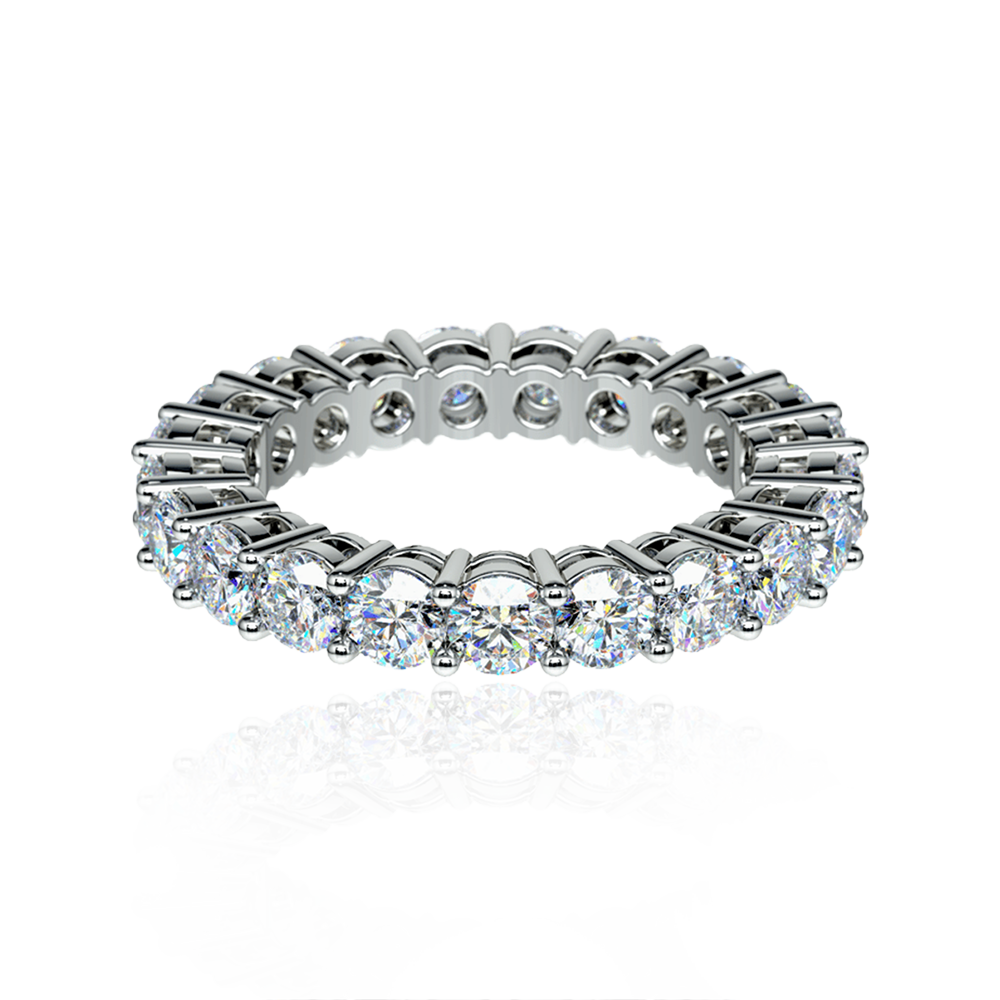 Classic Diamond Eternity Band in Yellow and White Gold ( 1 Ct. Tw. )