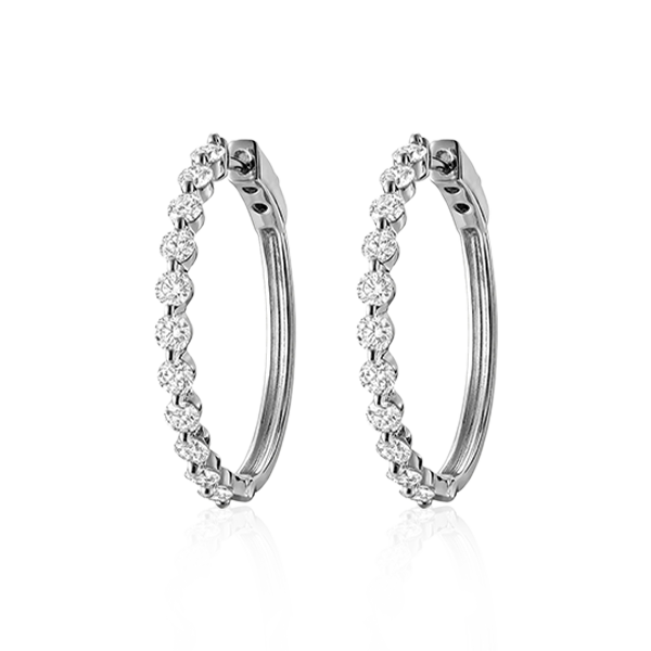 Hoop Diamond Earrings ( 1.35 Ct. Tw. )