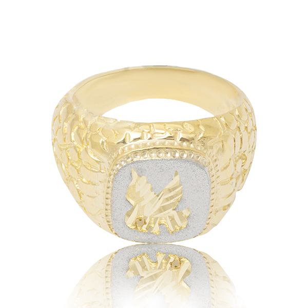 Flying Eagle Men's Gold Ring