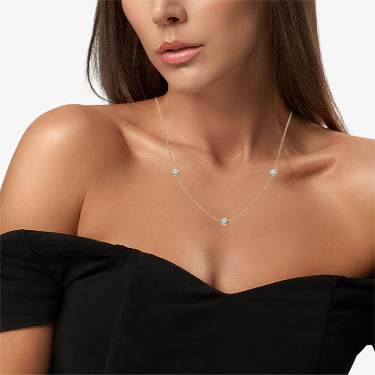 Diamond by the Bezel Necklace